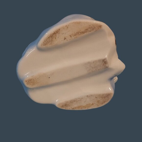 Vintage Ceramic Angel Playing Violin Planter Gold Accents - Picture 5 of 7